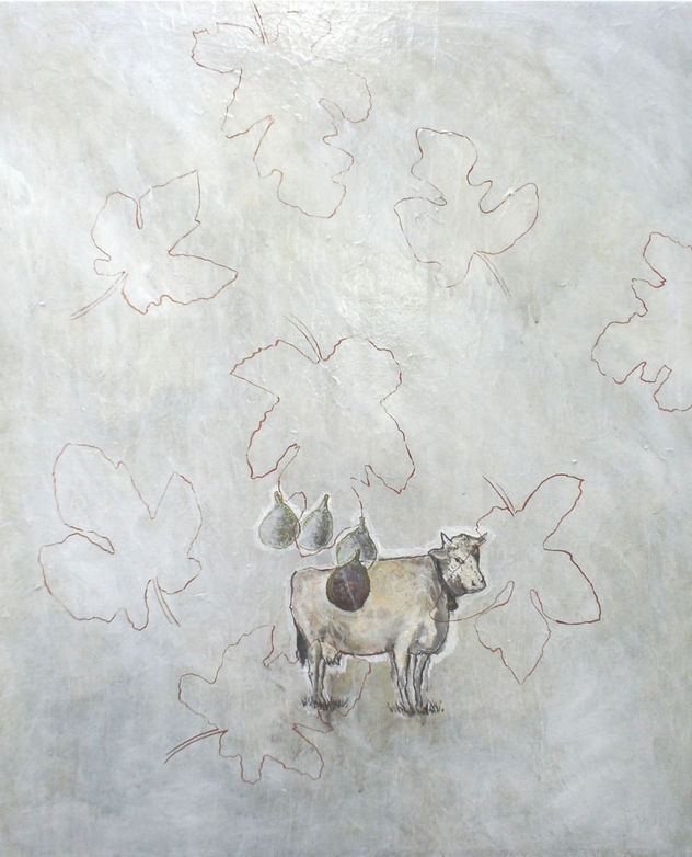 una vaca con cinco higos
