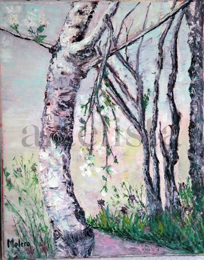 árboles en gris