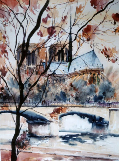 Paris Watercolour Paper Landscaping