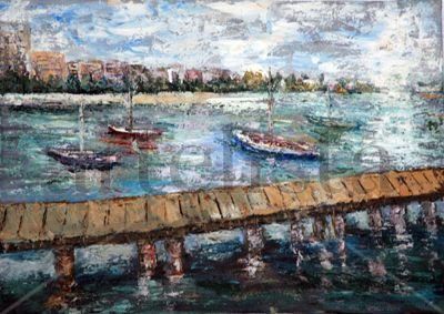 en el mar menor Oil Canvas Landscaping