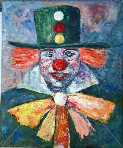 payaso Oil Canvas Figure Painting