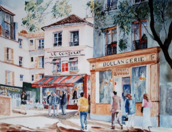 Paseando por MontmartreParis) Watercolour Paper Others