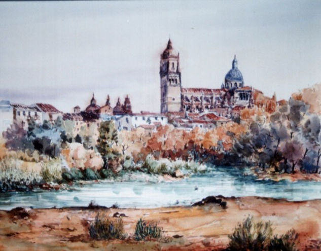 Salamanca Acuarela Papel Paisaje