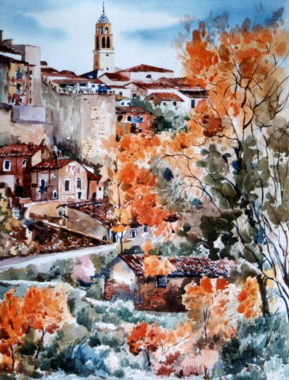 Albarracin(Teruel) Watercolour Paper Landscaping