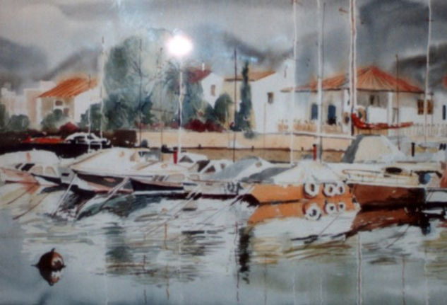 Club Nautico de Altea Watercolour Paper Marine Painting