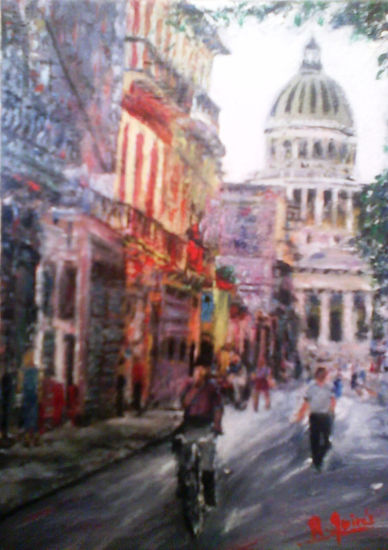 Capitolio, La Habana Oil Canvas Landscaping