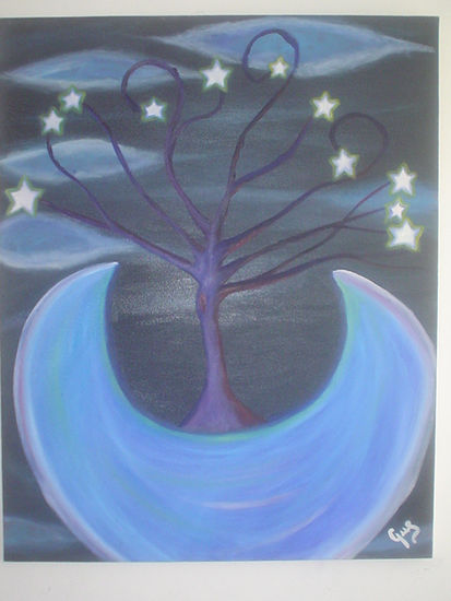 ArBol De EsTrELLaS Oil Canvas Others