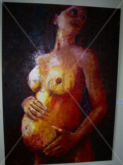 Maternidad Óleo Lienzo Desnudos