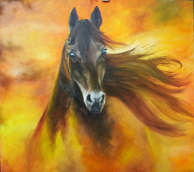 Vuelo de Caballo Oil Canvas