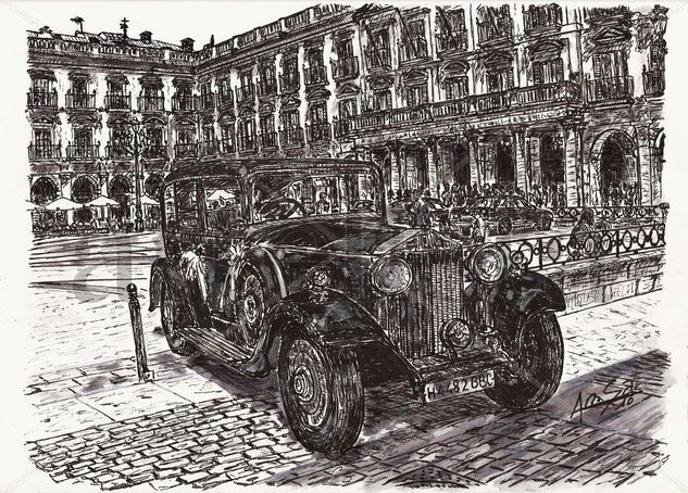 Rolls-Royce 1935 en Plaza Mayor de Vitoria Ink