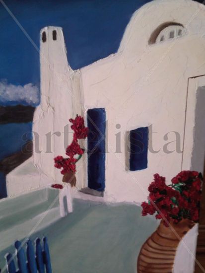 Estampa del paraíso Oil Canvas Landscaping