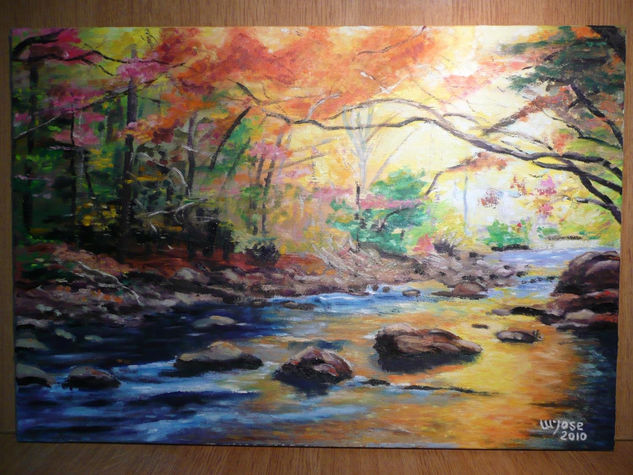 Paisaje,colores de otoño Oil Canvas Landscaping