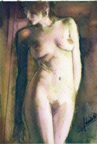 Desnudo sobre sombras Watercolour Paper