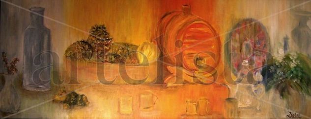 BODEGON 2 DE COLORES Oil Canvas Still Life Paintings