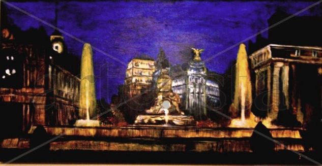 CIBELES DE NOCHE Acrylic Canvas Landscaping