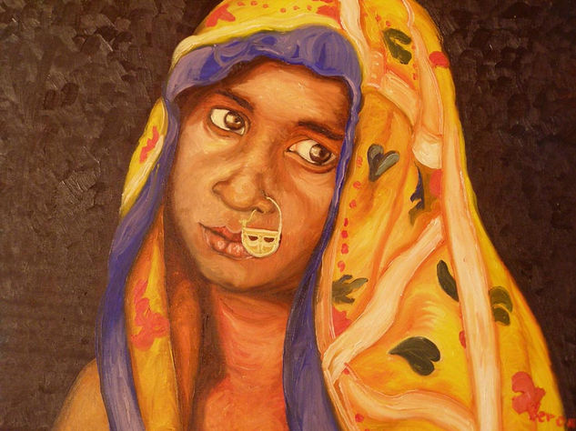 mujer indú Oil Canvas Figure Painting