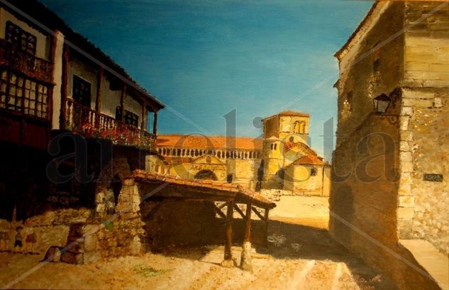 Santillana de Mar Oil Canvas Landscaping