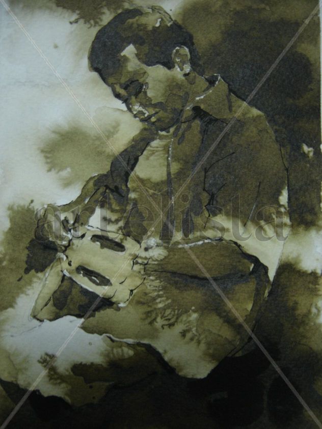niño tocando la guitarra.