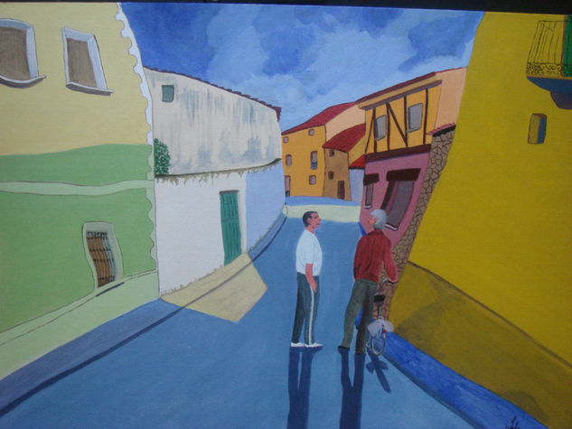 calle de arriba Oil Canvas Landscaping