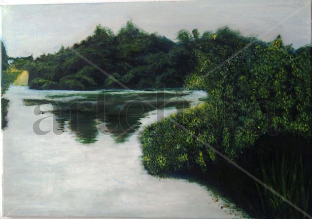 D21 El río Lufupu en Karaba I (2010) Oil Canvas Landscaping