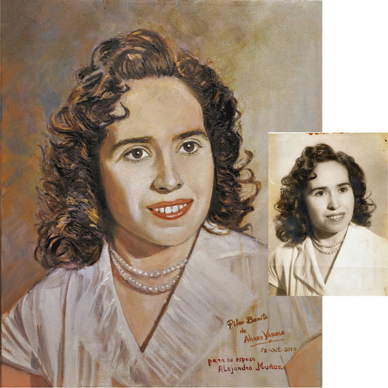 Pilar Benito Óleo Lienzo Retrato