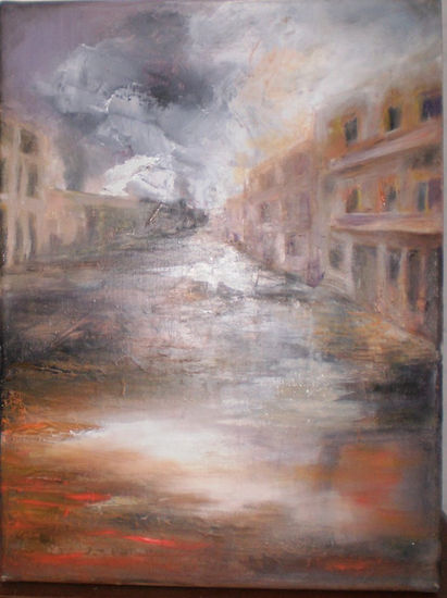 Ciudad fantasma Oil Canvas Landscaping