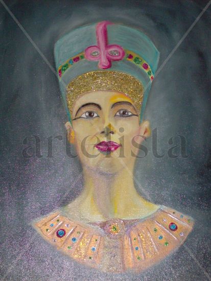 Nefertiti Oil Canvas Portrait