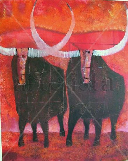 TARDE DE TOROS Mixed media Canvas Others