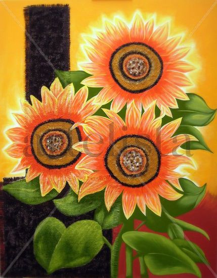 Girasoles Acrylic Canvas Floral Painting