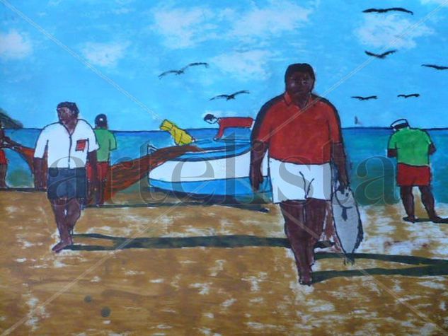 pescadores Acrylic Card Landscaping