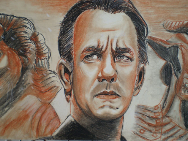 TOM HANKS en ÁNGELES Y DEMONIOS Charcoal