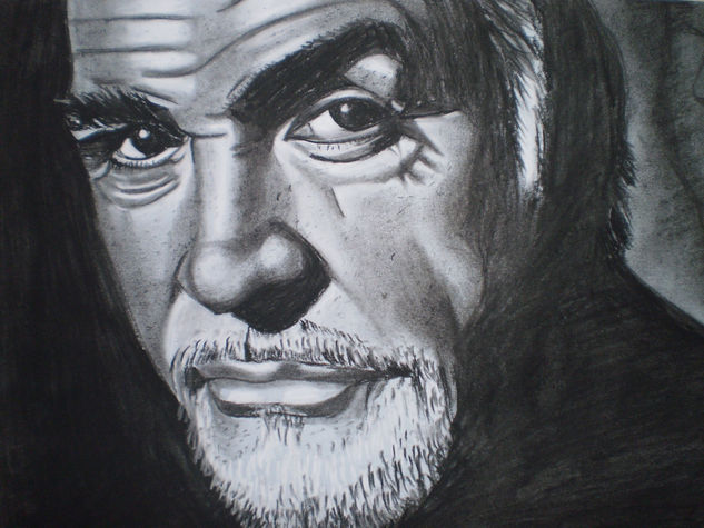 SEAN CONNERY Charcoal