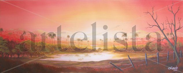 PARAJE AL ATARDECER Acrylic Canvas Landscaping