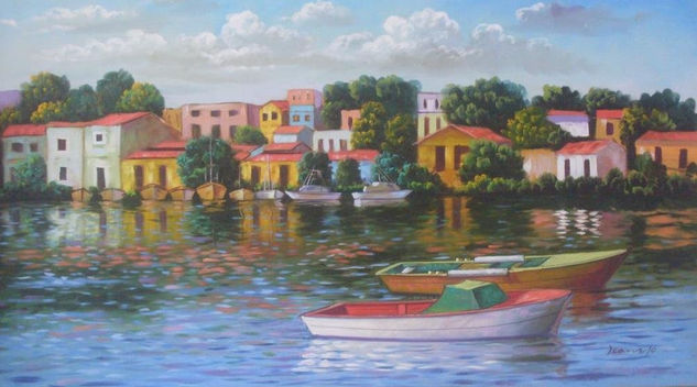 mi pais Oil Canvas Marine Painting