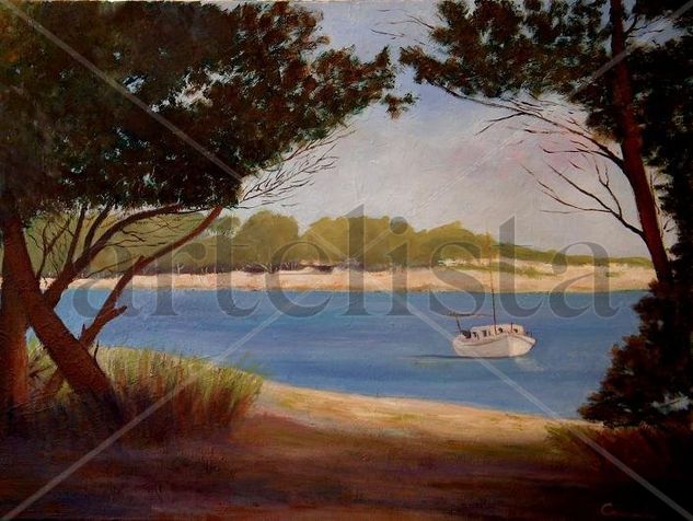 MARINA Oil Canvas Marine Painting