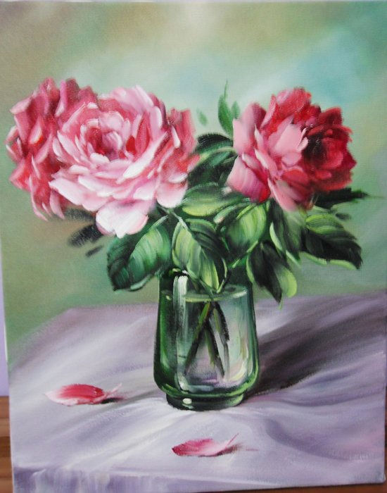 vaso com rosas