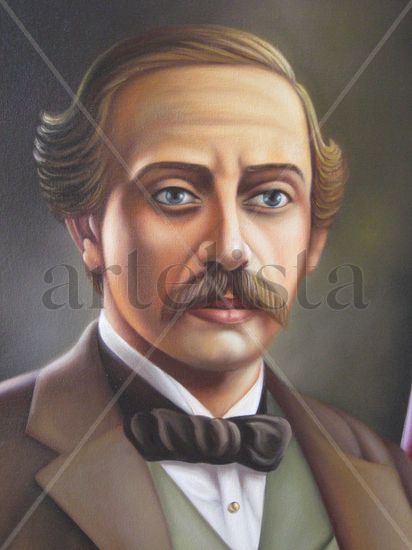 Juan Pablo Duarte Oil Canvas Portrait