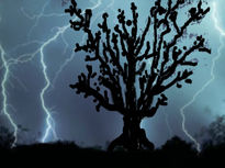 Arbol   y  tormenta