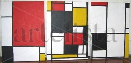 triptico pop arte geometric Oil Canvas Others