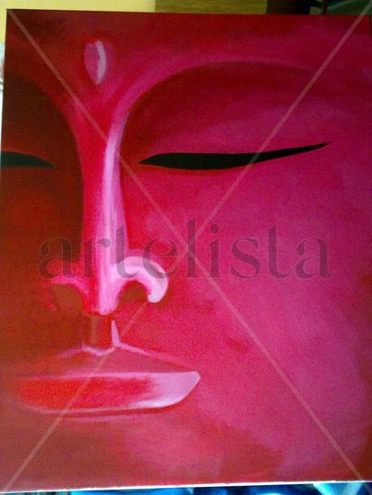 buda rojo Oil Canvas Landscaping