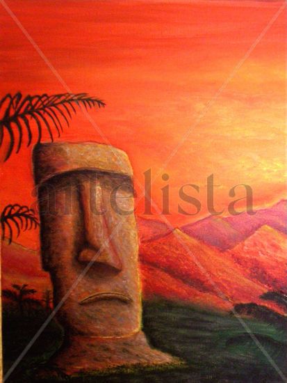 MOAI Oil Canvas Landscaping