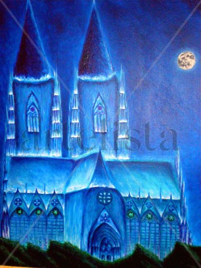 NOCHE EN LA CATEDRAL Oil Canvas Landscaping