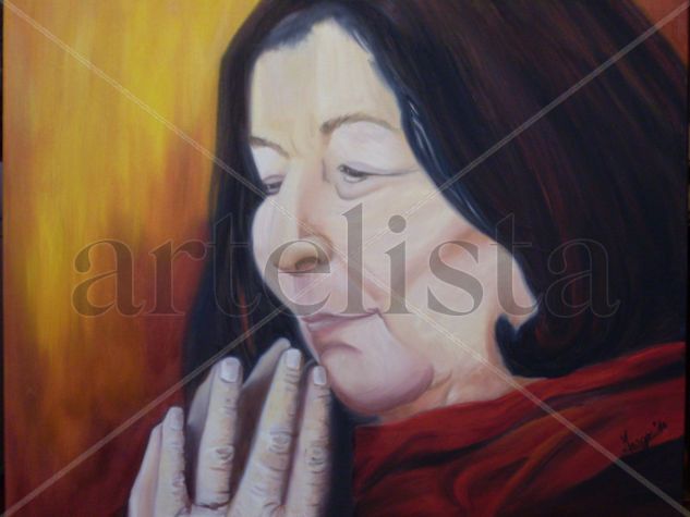 Homanaje a Mercedes Sosa Óleo Lienzo Retrato