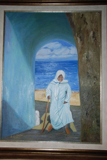 Anciana de Tetuán Oil Canvas Figure Painting