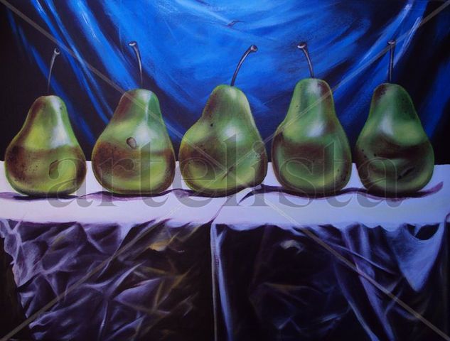 BODEGON PERAS Acrylic Canvas Still Life Paintings