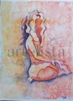 Chica 3 Watercolour Paper Figure Painting