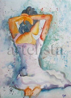 chica 4 Watercolour Paper Figure Painting