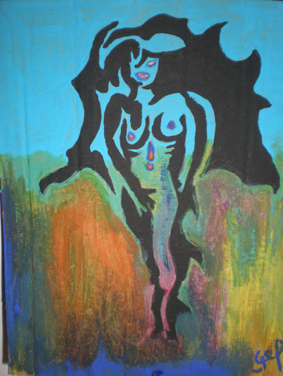 Te duele? Acrylic Card Nude Paintings