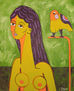 Mujer con Pájaro