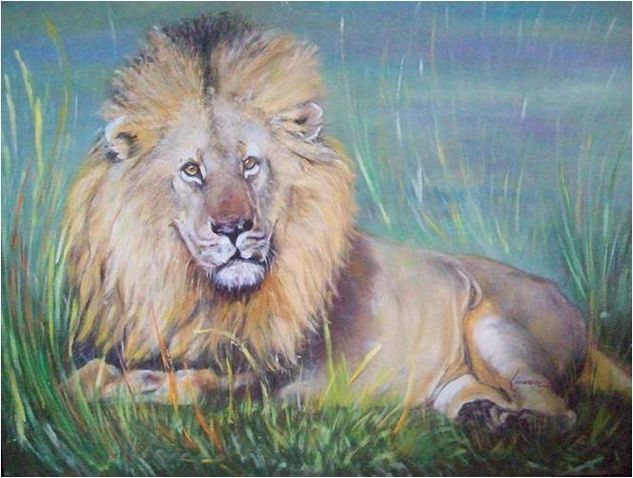 leo de juda Oil Canvas Animals